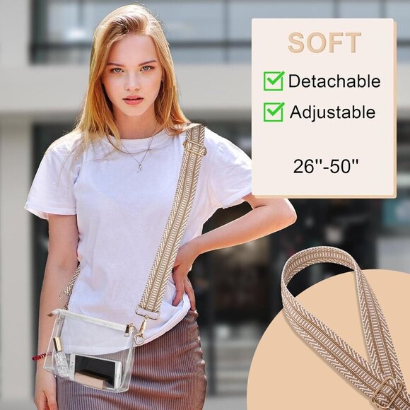 Clear Purse for Women - Stadium Approved Crossbody Bag, Small Stadium Ba… - Picture 2 of 6